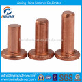 Copper plated flat head solid rivets
